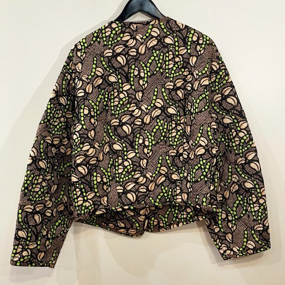 Last Chance! New ALC Emory 100% Cotton Quilted Boho Jacket Beige Green sz M $595 - Picture 4 of 9